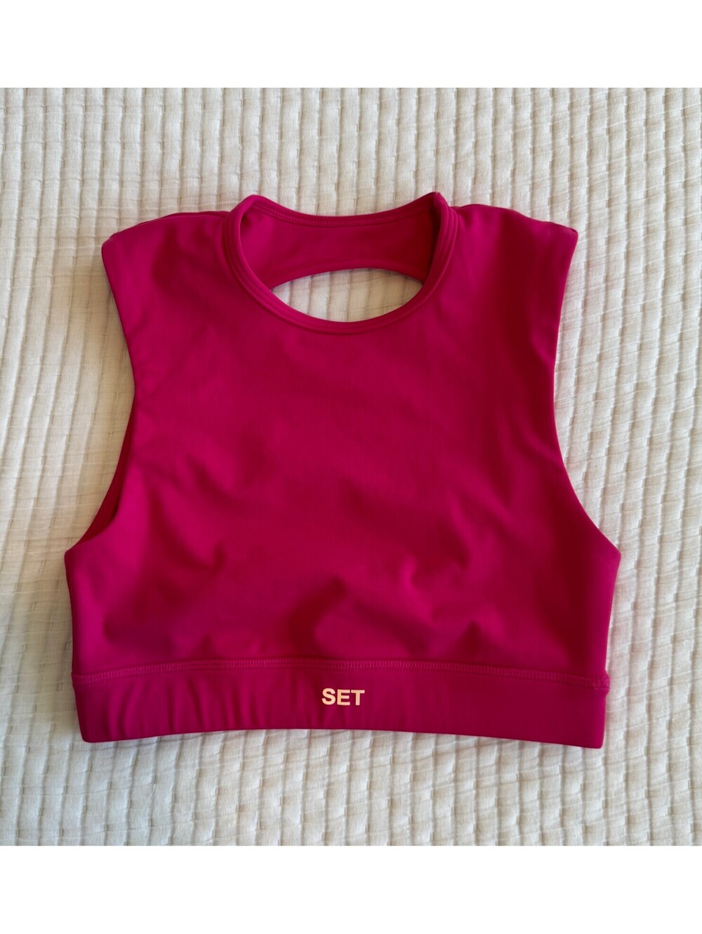 SET Active Luxform Sport Bra Hot Pink Razzle Small - Picture 2 of 7